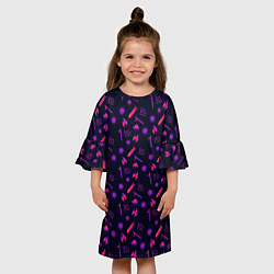 Платье клеш для девочки 2020 год, цвет: 3D-принт — фото 2