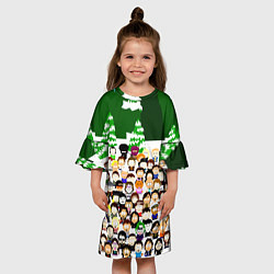 Платье клеш для девочки Южный Парк South Park, цвет: 3D-принт — фото 2