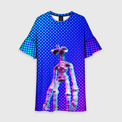 Платье клеш для девочки Siren Head - Helloween, цвет: 3D-принт