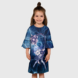 Платье клеш для девочки Рэм, цвет: 3D-принт — фото 2