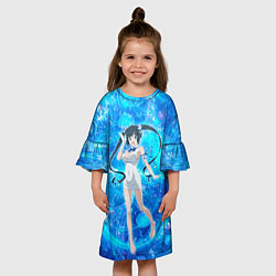 Платье клеш для девочки Гестия, цвет: 3D-принт — фото 2