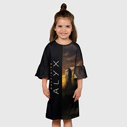Платье клеш для девочки Half-Life Alyx, цвет: 3D-принт — фото 2