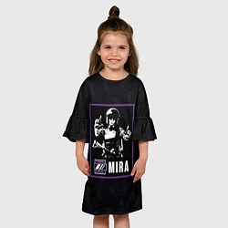 Платье клеш для девочки Mira, цвет: 3D-принт — фото 2