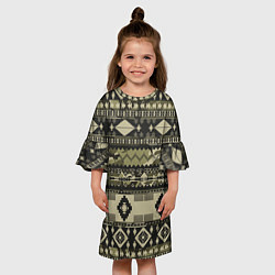 Платье клеш для девочки Камуфляжный узор, цвет: 3D-принт — фото 2