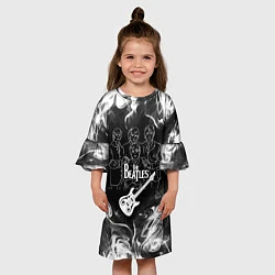Платье клеш для девочки The Beatles, цвет: 3D-принт — фото 2
