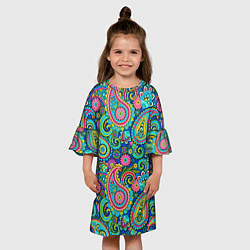 Платье клеш для девочки Славянские Узоры, цвет: 3D-принт — фото 2