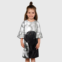 Платье клеш для девочки Лабрадор Марк, цвет: 3D-принт — фото 2