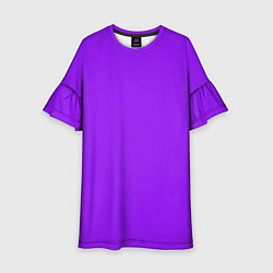 Платье клеш для девочки Фиолетовый, цвет: 3D-принт