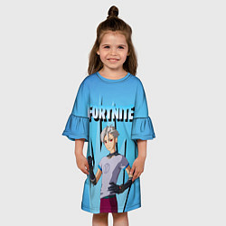 Платье клеш для девочки Orin Fortnite, цвет: 3D-принт — фото 2