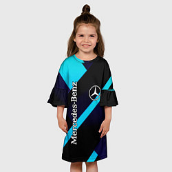 Платье клеш для девочки Mercedes Benz, цвет: 3D-принт — фото 2