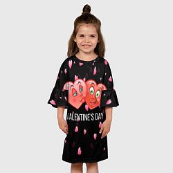 Платье клеш для девочки Hearts, цвет: 3D-принт — фото 2