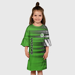 Платье клеш для девочки SKODA, цвет: 3D-принт — фото 2