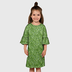 Платье клеш для девочки Черника, цвет: 3D-принт — фото 2