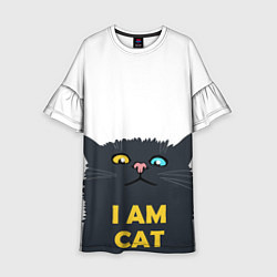 Платье клеш для девочки I AM CAT, цвет: 3D-принт