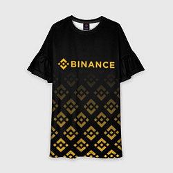 Платье клеш для девочки BINANCE БИНАНС БИРЖА, цвет: 3D-принт