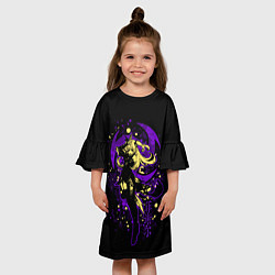 Платье клеш для девочки GENSHIN IMPACT, ФИШЛЬ, цвет: 3D-принт — фото 2
