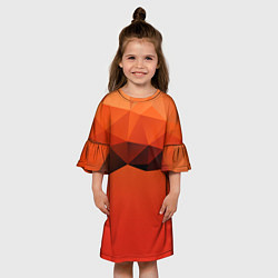 Платье клеш для девочки Геометрические облака, цвет: 3D-принт — фото 2