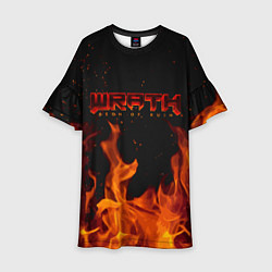Платье клеш для девочки WRATH: Aeon of Ruin FIRE, цвет: 3D-принт