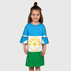 Платье клеш для девочки Башкортостан, цвет: 3D-принт — фото 2