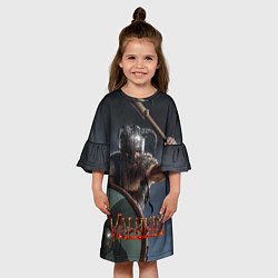 Платье клеш для девочки Viking Valheim, цвет: 3D-принт — фото 2