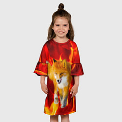 Платье клеш для девочки Fire Fox, цвет: 3D-принт — фото 2