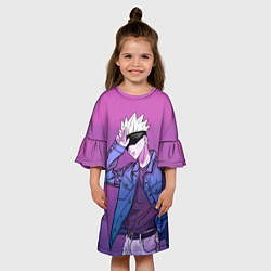 Платье клеш для девочки Магическая Битва - С повязкой, цвет: 3D-принт — фото 2
