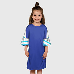 Платье клеш для девочки NEON GRADIENT FITNESS UNIFORM, цвет: 3D-принт — фото 2