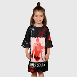 Платье клеш для девочки DARKSOULS GAME, цвет: 3D-принт — фото 2