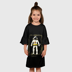 Платье клеш для девочки Первая Высадка На Луну, цвет: 3D-принт — фото 2