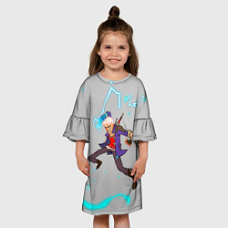 Платье клеш для девочки Арт Неро, цвет: 3D-принт — фото 2