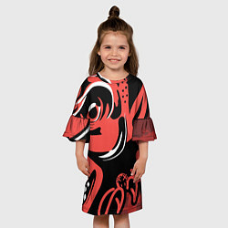 Платье клеш для девочки SODA LUV БЛЭСС ГАД, цвет: 3D-принт — фото 2