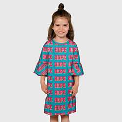 Платье клеш для девочки BTS HOPE, цвет: 3D-принт — фото 2
