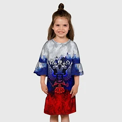 Платье клеш для девочки Россия Russia Герб, цвет: 3D-принт — фото 2