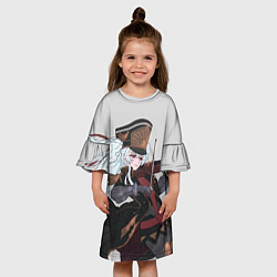 Платье клеш для девочки Альтаир со скрипкой, цвет: 3D-принт — фото 2