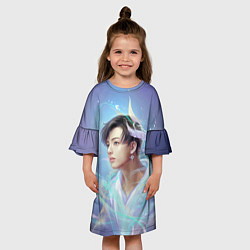 Платье клеш для девочки Jeon BTS, цвет: 3D-принт — фото 2