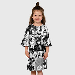 Платье клеш для девочки Магическая Битва, цвет: 3D-принт — фото 2