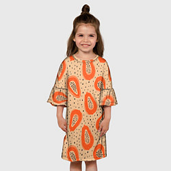 Платье клеш для девочки Папайя, цвет: 3D-принт — фото 2