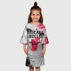Платье клеш для девочки CHICAGO BULLS 8, цвет: 3D-принт — фото 2