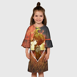 Платье клеш для девочки Волчица Хоро, цвет: 3D-принт — фото 2