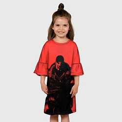 Платье клеш для девочки Злой Маркус, цвет: 3D-принт — фото 2