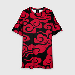 Платье клеш для девочки Красное облако, цвет: 3D-принт