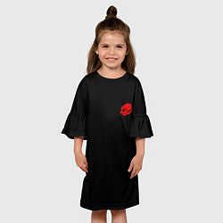Платье клеш для девочки Крестный отец - Роза, цвет: 3D-принт — фото 2