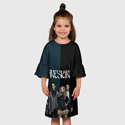 Платье клеш для девочки Maneskin New heroes, цвет: 3D-принт — фото 2