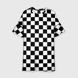 Платье клеш для девочки Шахматист, цвет: 3D-принт