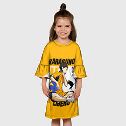 Платье клеш для девочки Юу Нишиноя из Карасуно Haikyu!!, цвет: 3D-принт — фото 2