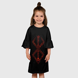 Платье клеш для девочки Логотип с рукой, цвет: 3D-принт — фото 2