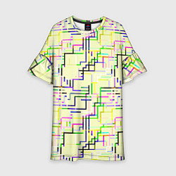 Платье клеш для девочки Geometric Color, цвет: 3D-принт