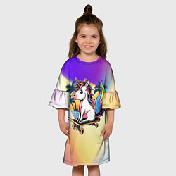 Платье клеш для девочки Поня, цвет: 3D-принт — фото 2