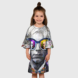 Платье клеш для девочки Andy Warhol Энди Уорхол, цвет: 3D-принт — фото 2