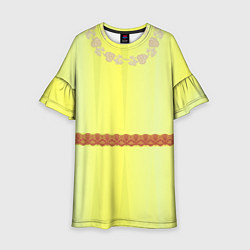 Платье клеш для девочки Солнечное кружево, цвет: 3D-принт